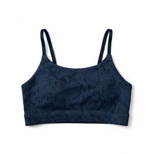 All Fenix Strappy Sports Bra Size XS Charcoal Snake Print Snakeskin